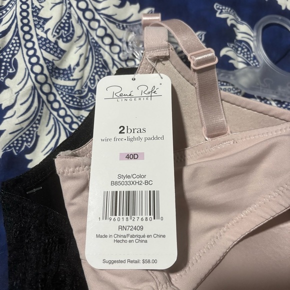 Rene Rofe Black and Pink Seamless T-Shirt Bra - Picture 3 of 4